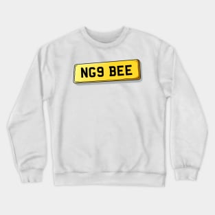 NG9 BEE Beeston Number Plate Crewneck Sweatshirt